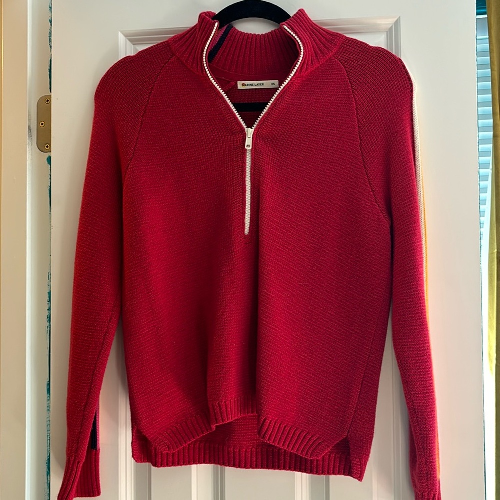 Marine layer ski chic sweater with zipper